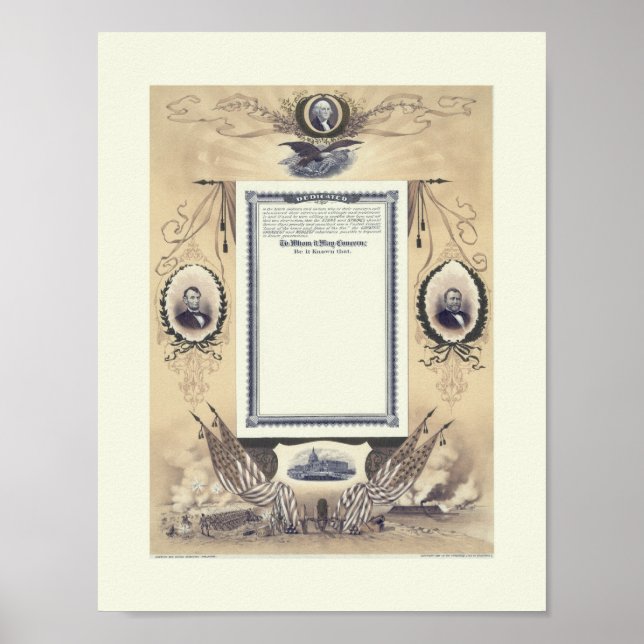 Póster Certificación-Unión de Veteranos de Guerra Civil (Frente)