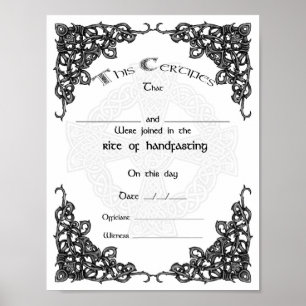 Póster CERTIFICADO CELTIC HANDFASING - Poster blanco
