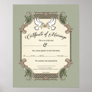 Póster Certificado de Boda de "Certificado de Matrimonio"