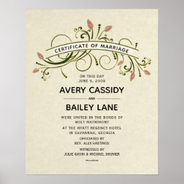 Póster Certificado de Boda de "Certificado de Matrimonio"