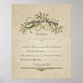 Póster Certificado de Boda de "Certificado de Matrimonio"