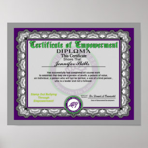 Póster Certificado de capacitación