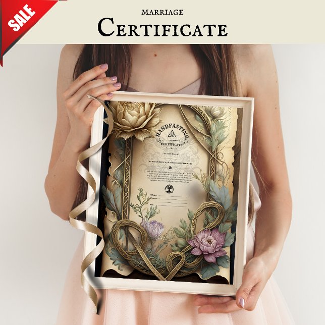 PÓSTER CERTIFICADO DE FLORAL CELTIC WICCA PAGAN (Subido por el creador)
