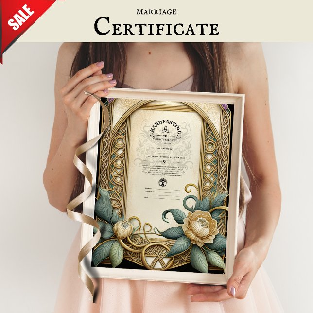 PÓSTER CERTIFICADO DE FLORAL CELTIC WICCA PAGAN (Subido por el creador)