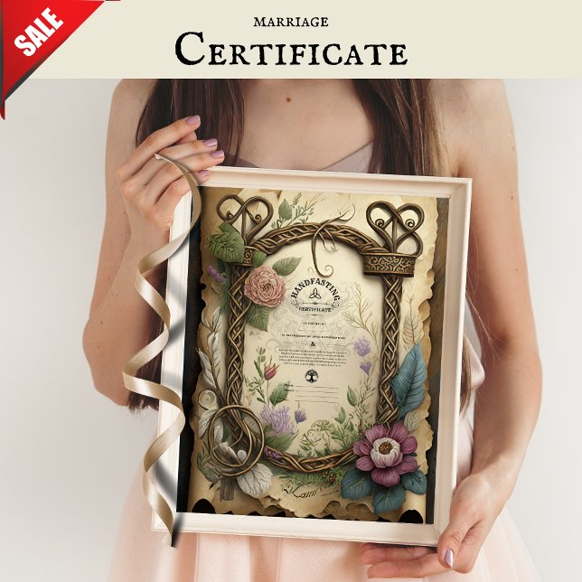 PÓSTER CERTIFICADO DE FLORAL CELTIC WICCA PAGAN (Subido por el creador)