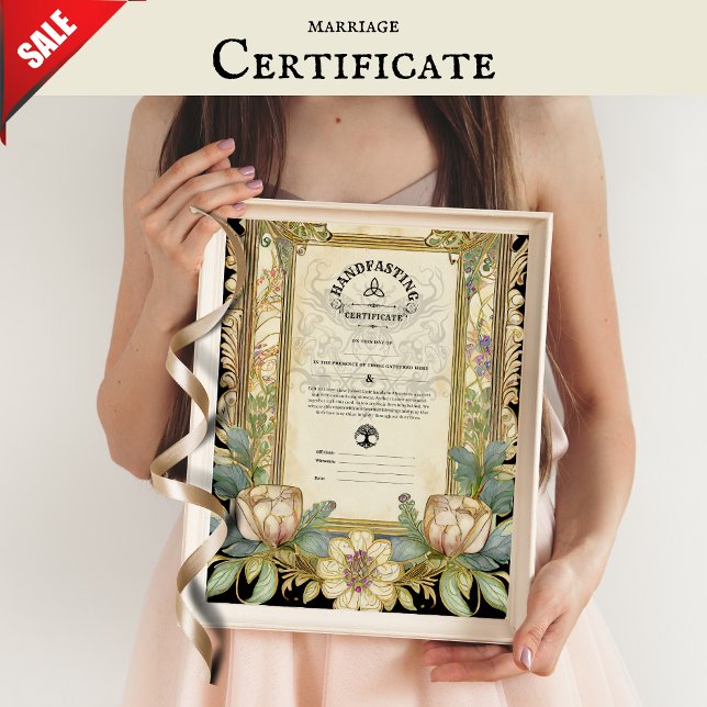 PÓSTER CERTIFICADO DE FLORAL CELTIC WICCA PAGAN (Subido por el creador)