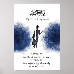 Póster Certificado de grado de graduación