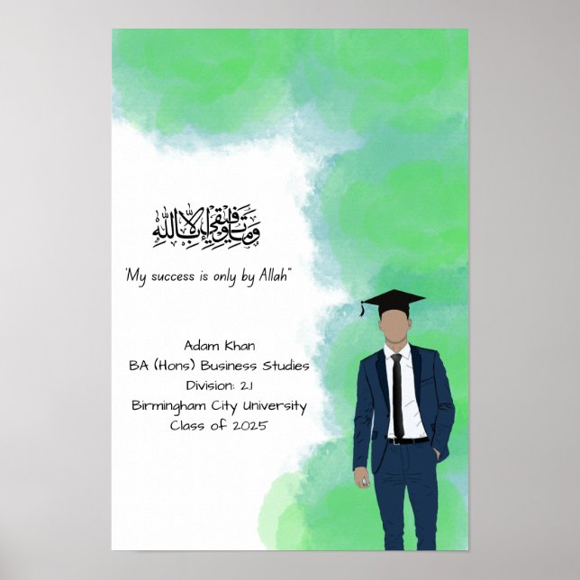 Póster Certificado de grado de graduación (Frente)