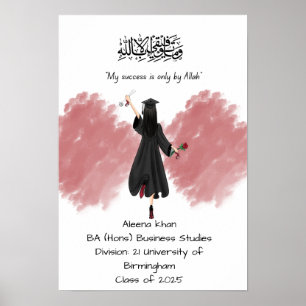 Póster Certificado de grado de graduación