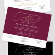 Certificado de graduación de Burgundy con letra mo