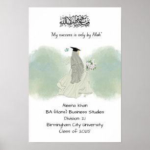 Póster Certificado de graduación islámica
