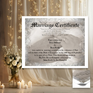 Póster Certificado de matrimonio de Heirloom