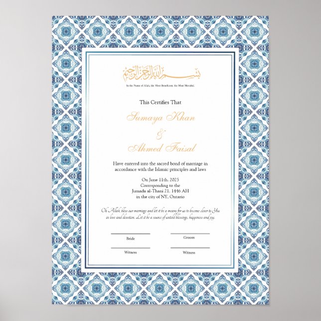 plantilla de certificado nikah