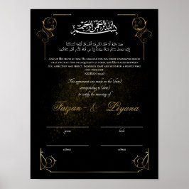 Póster Certificado de matrimonio musulmán Nikkah, Persona