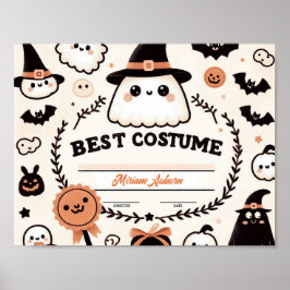 Póster Certificado de mejor disfraz - Poster de temas fan