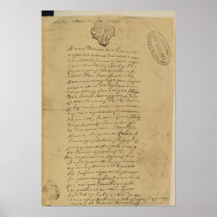 Póster Certificado de nacimiento de Napoleón, 1769