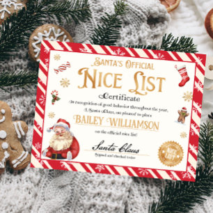 Póster Certificado de Niza aprobado por Santa Claus