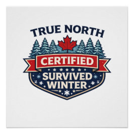Póster Certificado del Verdadero Norte – Sobrevivi