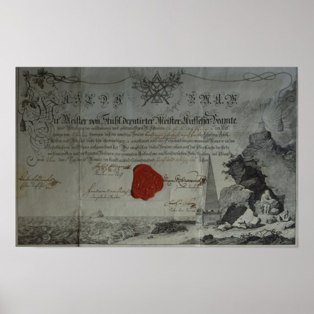 Póster Certificado emitido por el Maestro de la Fiesta (Frente)