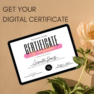 Póster Certificado Estético De Los Premios De Finalizació