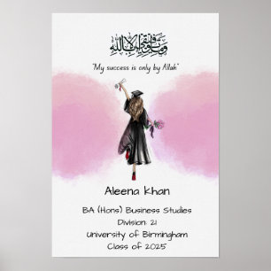 Póster Certificado islámico de graduación