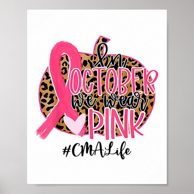 Póster Certificado Médico Istant En Octubre Usamos Rosa (Frente)