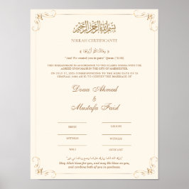 Póster Certificado Nikah
