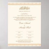 plantilla de certificado nikah