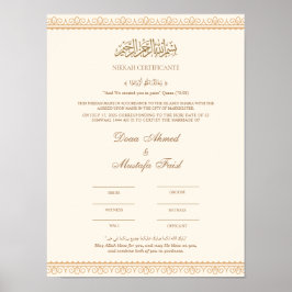 Póster Certificado Nikah en línea