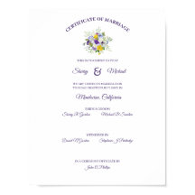 Certificado Rosas florales simples Pansy Bouquet