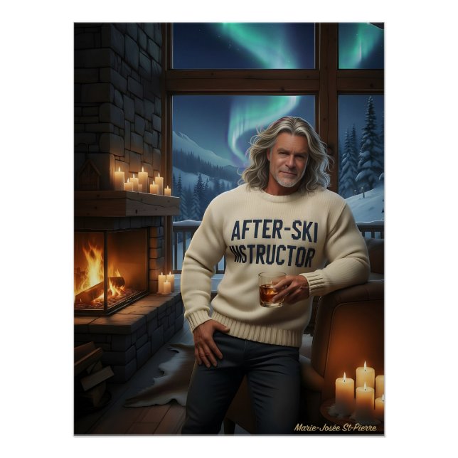 Póster Certified After-Ski Instructor, Reporting For Duty (Anverso)