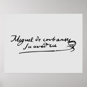 Póster Cervantes Signature