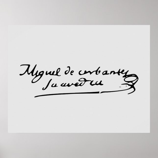Póster Cervantes Signature (Frente)