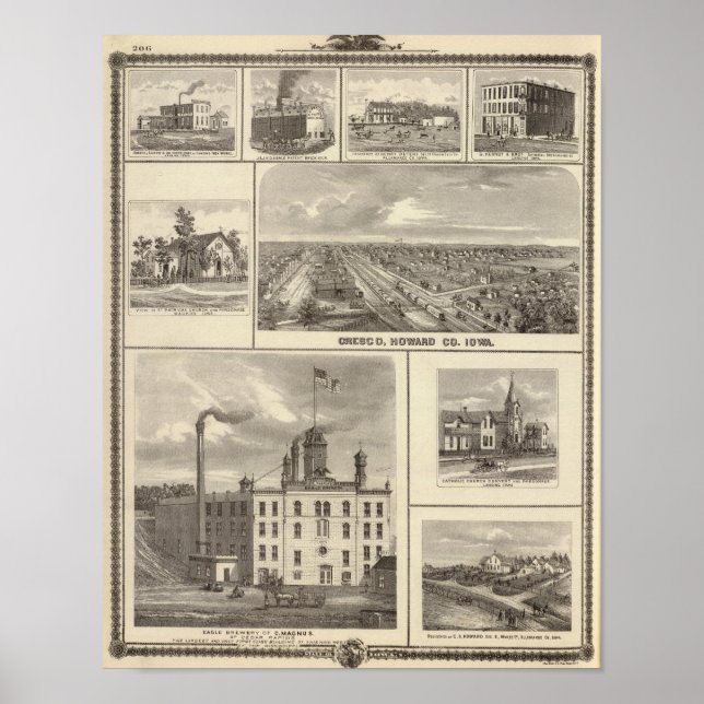 Póster Cervecería de águila, Cedar Rapids (Frente)