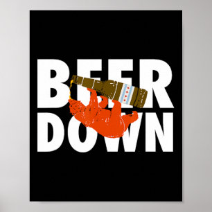 Póster Cerveza abajo Cervezas de Chicago Beers Bebiendo F