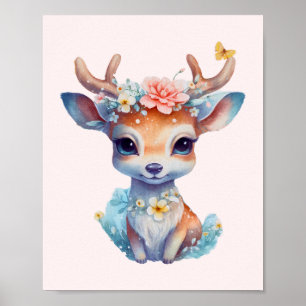 Póster Cerveza con hormigas y flores