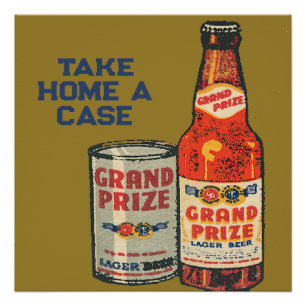 Póster Cerveza de cerveza dorada premiada magnífica para