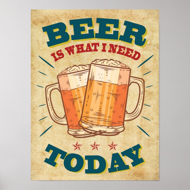 Póster Cerveza de época (Frente)