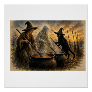 Póster Cerveza de Halloween, 