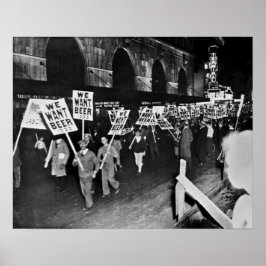 Póster Cerveza de prohibición de cosecha, queremos cervez