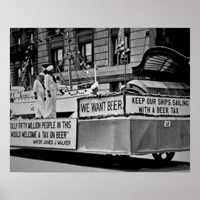 Póster Cerveza de prohibición de cosecha, queremos la pro (Frente)