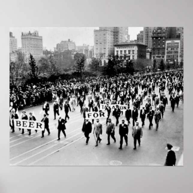 Póster Cerveza de prohibición de cosecha, queremos la pro (Frente)