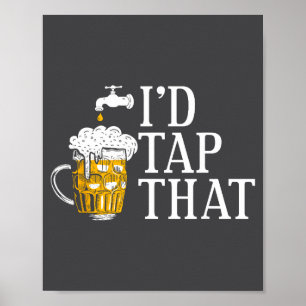 Póster Cerveza Divertida Bebería Me Golpearía Esa Cervece