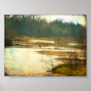 Póster Cerveza en el río Platte cerca de Kearney, Nebrask