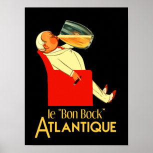 Póster Cerveza francesa retro y Le Bon Bock (nuevo)