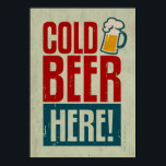 Póster Cerveza fría<br><div class="desc">Diseño retro</div>