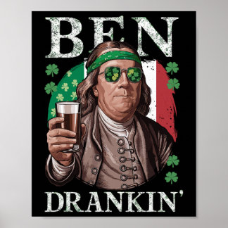 Póster Cerveza Irlandesa Ben Drankin - Hombres y Mujeres