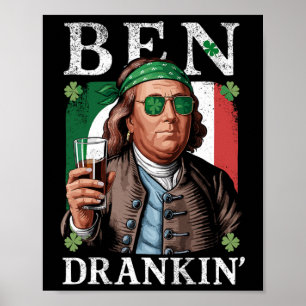 Póster Cerveza Irlandesa Ben Drankin - Hombres y Mujeres 