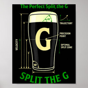 Póster Cerveza irlandesa divide el trébol del día de San