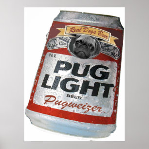 Póster Cerveza ligera de Pugweizer